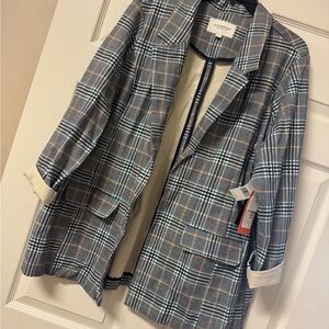 Liverpool Plaid Jacket with Blue and Tan
